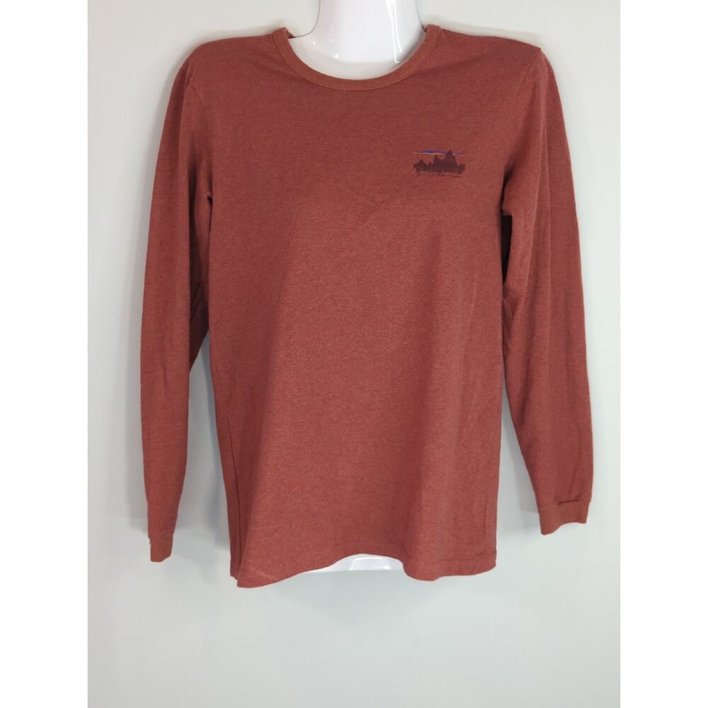 PATAGONIA Pink '73 Skyline Responsibili-Tee‎ Graphic T-Shirt Womens XS Recycled